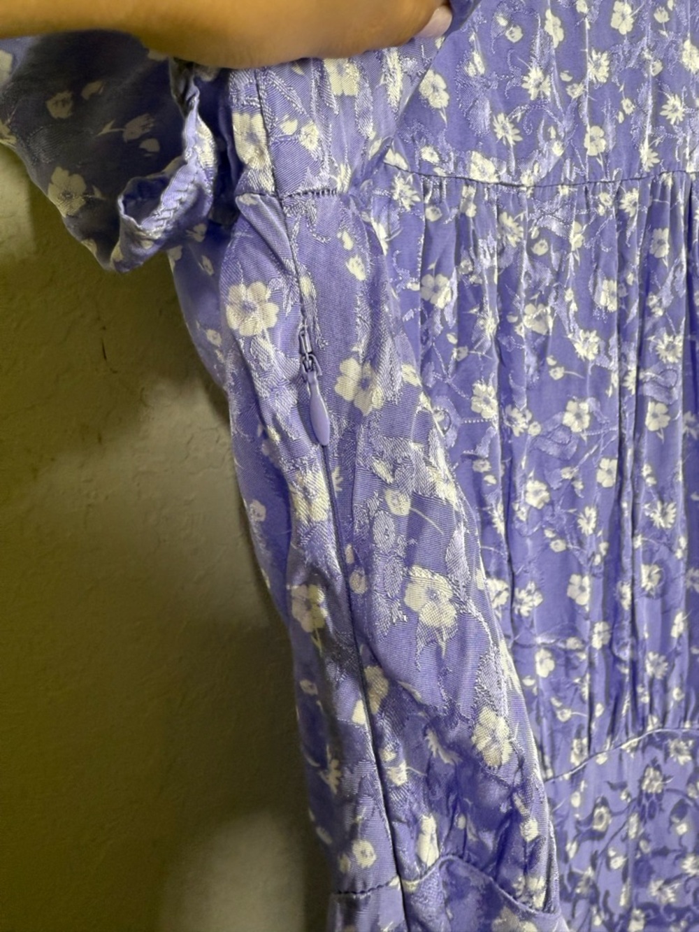 Free People Bond Street Mini Dress In Floral Lilac Size 10 - Picture 6 of 9